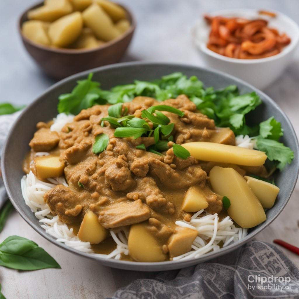 Vegan Ayam Gado Gado-Inspired Peanut Curry with Potatoes