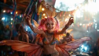 Fairy girl in a marketplace takes flight.
#zaneaiart #aiart #fairy #fae #midjourney #metaai