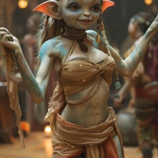 The music lifts, the lanterns glow, and she dances like mischief given a heartbeat. Ancient, playful, and utterly unbothered by your expectations. β¨π§ββοΈ
#fantasyfolk #mythicdance #otherworldlybeauty #fantasyart #creaturedesign #enchantedvibes #whimsicaldark #cinematicfantasy #faefolk #imaginedrealms