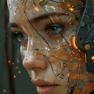 She wears time like a second skin, rusted and glowing, still thinking, still feeling, still here. π§‘βοΈ
#posthuman #androidart #wornbutalive #scifiportrait #industrialaesthetic #cybermelancholy #futuredecay