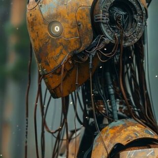 She turns her back to the noise, listening inward, where old circuits still remember how to hope. π§‘βοΈ
#posthumanquiet #rustedfuture #androidsolitude #machinepoetry #wornandwatchful #syntheticmemory #aftertheage